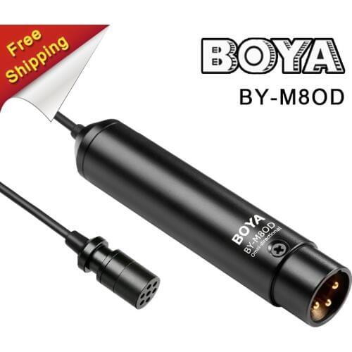BOYA BY-M8OD Professional Omni-directional Condenser Clip-On Microphone for Camcorders, Audio recorders
