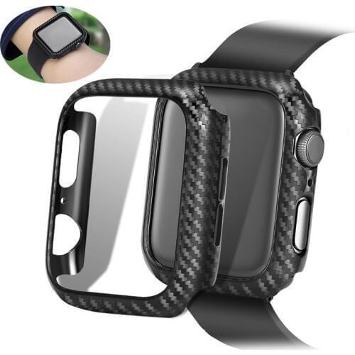 Cover Case For Apple Watch case apple watch 6 5 4 3 clock 44 mm/40mm appel watch iwatch 42mm 38mm Protective Frame Carbon cover