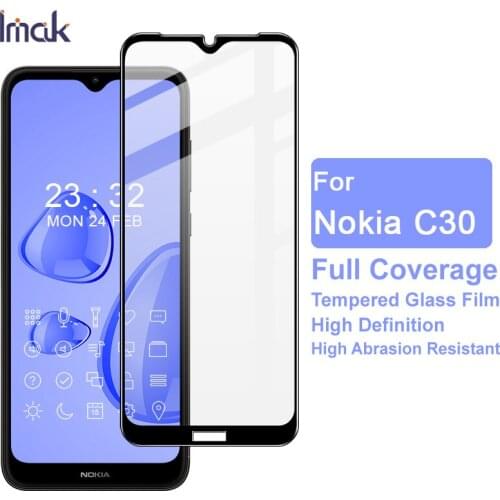 For Nokia C30 6.82" imak Pro+ Tempered Glass Protector For Nokia C 30 Full Screen Glue Guard Film NK C30 Glass