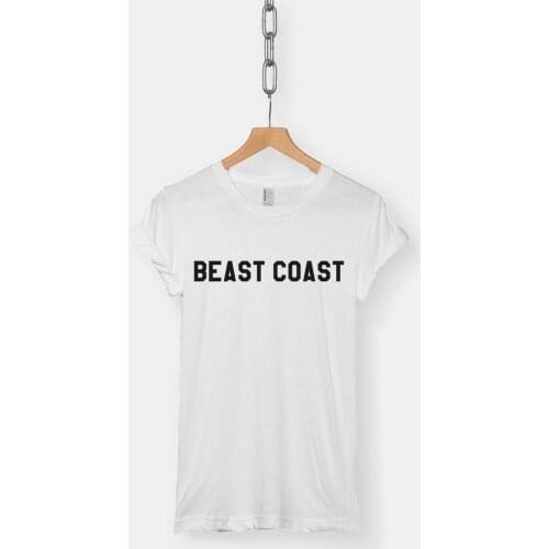 Beast Coast t-shirt 100% cotton short sleeve top tees Creative letterprinted funny fashion tshirt for women Ladies girls