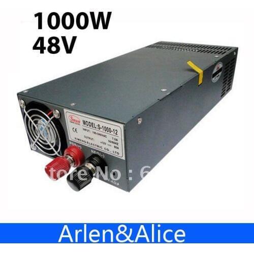 1000W 48V 20A 220V INPUT Single Output Switching power supply for LED Strip light AC to DC
