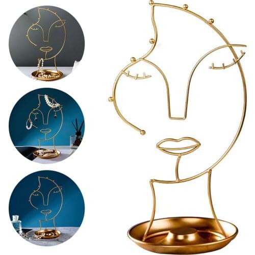 Exquisite Metal Crafts Jewelry Display Rack Storage for Home Decor Necklace