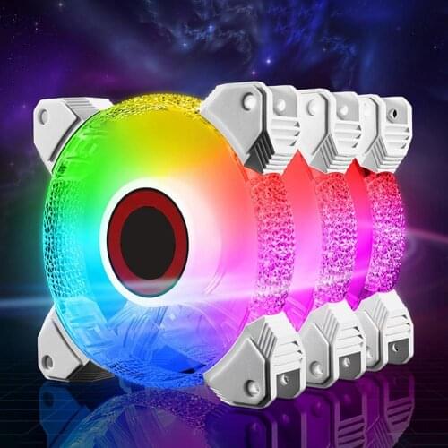 Newest Cooling Fan Fast Cooling Anti-vibration Cool ARGB Light 7-blade 12cm Computer Radiator for Motherboard Laptop Parts