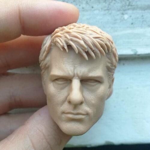 1/6 Scale Blank Head Sculpt Tom Cruis Edge Of Tomorrow Unpainted Fit 12" body