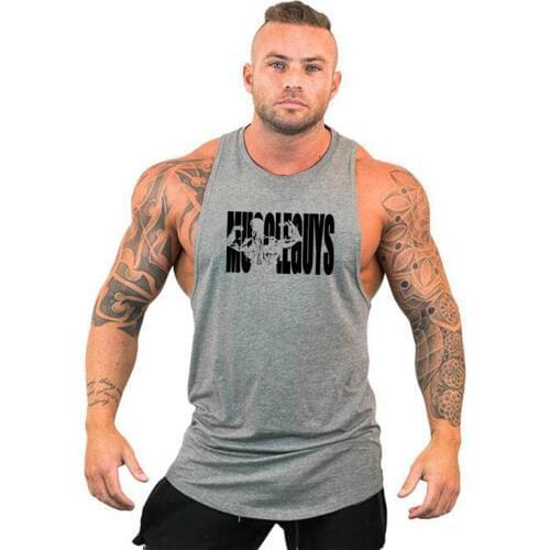 Gym Undershirt Fitness Brand Casual Cotton Tank Tops Men Sleeveless Fashion Bodybuilding Clothing Stringer Muscle Workout Vest