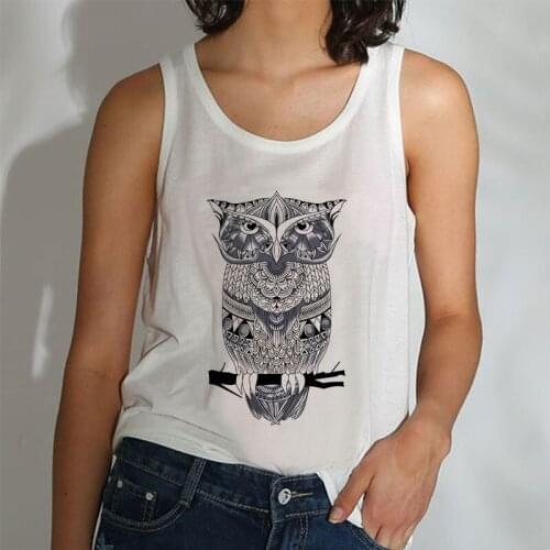 90s Owl Domineering Print Tank Top Women Sleeveless Summer Graphic Vest Fashion Tops For Teens New Camiseta Tirantes Mujer 2021
