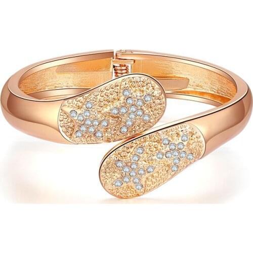 ORNAPEADIA Fashion Popular Wholesale Bracelet for Women Star Double-headed Symmetrical Alloy Diamond Open Bracelet