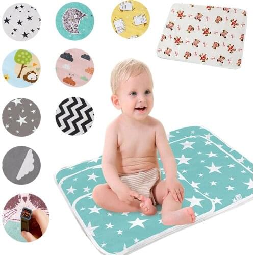 Cartoon Baby Diaper Changing Mat Soft Cotton Large Diaper Changer For Newborn Waterproof Changing Pads Mattress Floor Play Mats