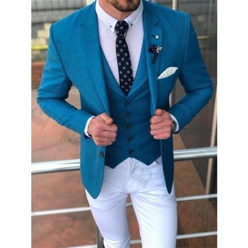 Mens Wedding Suits Plus Size 3pcs Costumes Suits for Men Notch Lapel Masculino Terno Slim Groom Men clothes