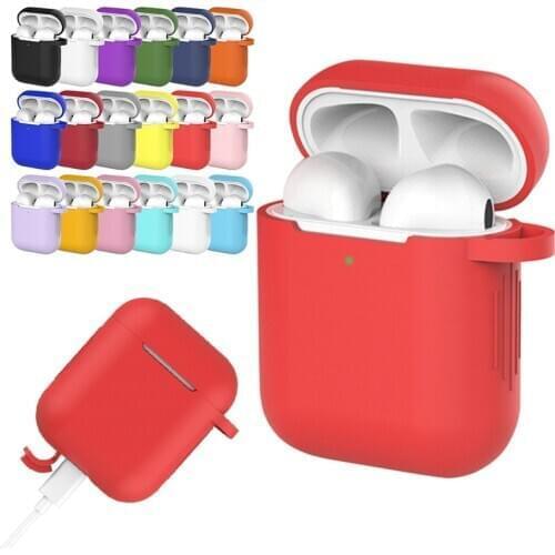 Mini Soft Silicone Cases For Apple Airpods 1/2 Protective Bluetooth Wireless Earphone Cover For Apple Air Pods Charging Box Bags