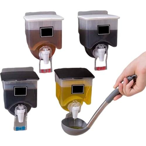 Wall Hanging Condiment Bottles Automatic Press Seasoning Box Spice Jar Seasoning Rack Kitchen Tool Storage Oil Bottle