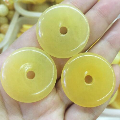 Natural topaz safe buckle DIY necklace pendant 1pcs 30-32mm