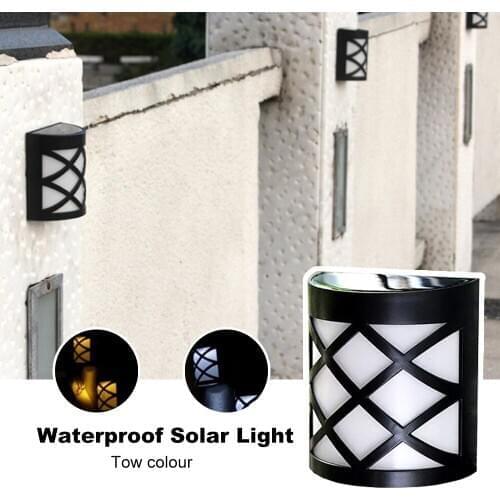 Smart European and American style solar wall lamp fence lamp classical style 6LED light control type