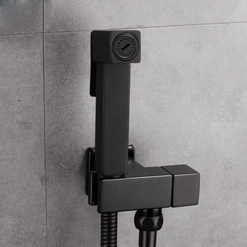 Bidet Faucets Brass Black Finish Cold Water Toilet Corner Valve Handheld Hygienic Shower Head Wash Car Pet Sprayer Airbrush Taps