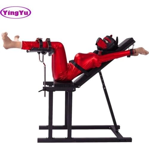 New SM female gun machine chair binding bondage sex toys husband and wife happy party restraint frame adjustment props sex chair