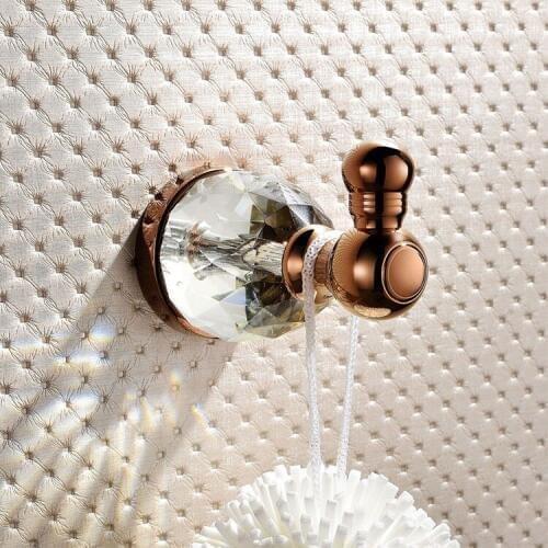 Solid brass copper crystal Robe hook bathroom Clothes hook Bathroom accessories-MD7032