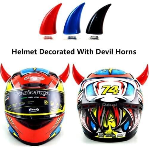 Motorcycle Helmet Decoration Devil Horn Style Motocross Full Face Off Road Helmet Decoration