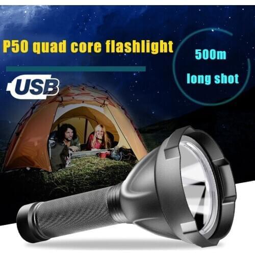 High Light LED Flashlight Outdoor Multifunctional Aluminum Alloy Flashlight Rechargeable Torch CLH@8