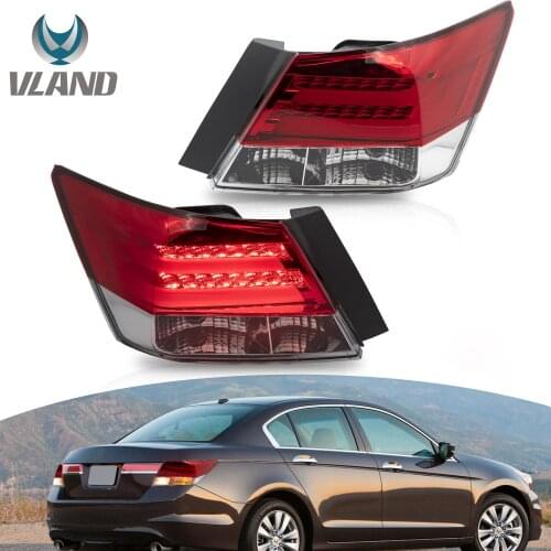 VLAND Tail Lamp Assembly Fit for 2008 2009 2010 2011 2012 2013 Honda Accord, Tail lights with Turn Signal