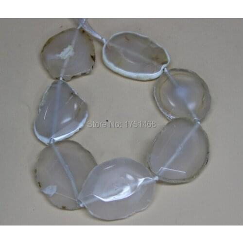 Women Jewelry Large Druzy Faceted Stone Necklace Pendant Beads, White Gems statement Jewelry Making Finding, Freeshipment Women