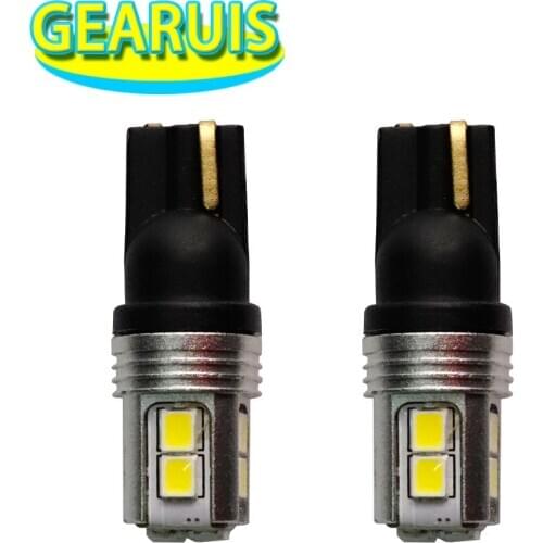 100pcs T10 W5W 10 SMD 2835 LED W5W non polarity 60MA Wedge Light bulbs Clearance Lights Interior Map Dome Lights12V White