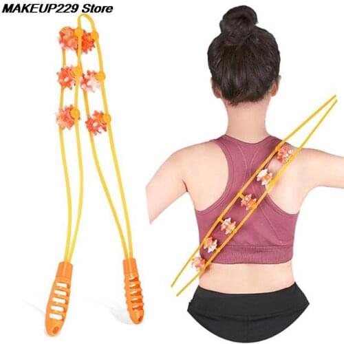 1x Portable Roller Massage For Shoulder Back Neck Waist Multi Functional Body Massager Self Upper Lower Point Rolling Handheld