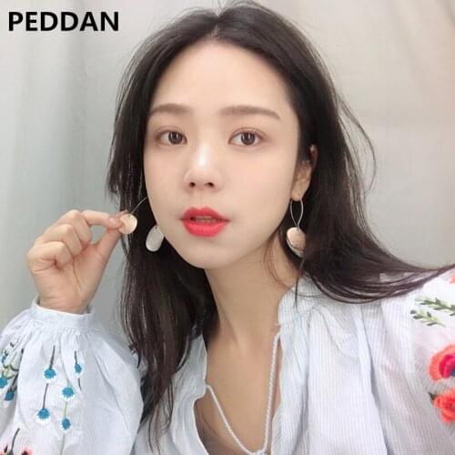 2019 Matte Texture Metal Disc Earrings Temperament Korea Simple Earrings Personality Exaggerated Earrings Female New