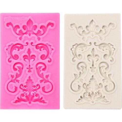 3D Silicone Mold European Baroque Relief Embossed Border Mold DIY Fondant Cake Chocolate Clay Epoxy Silicone Mold Decor Tools