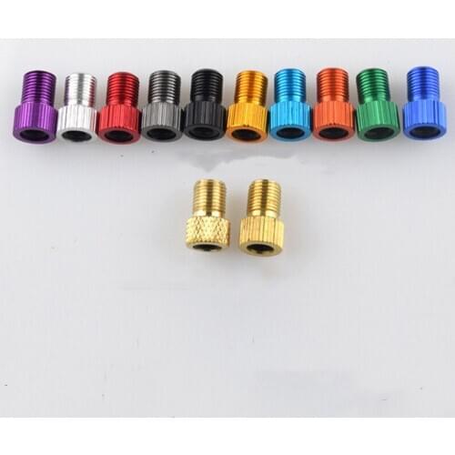 4PCS Aluminum Alloy Bike Valve Adapter Caps Bicycle Air Nozzle Air Pump Road Racing Bike Inner Tube Tools Bicycle Accessories
