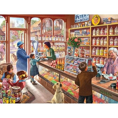 5D DIY Diamond Painting Candy Store Cross Stitch Diamond Mosaic Picture of Rhinestones Home Decor Full Drill Diamond Embroidery