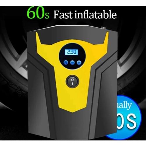 12V 150PSI Car Air Compressor Tire Inflator Portable Tire Inflator Digital Display with Light for Cars Motorcycles Bike