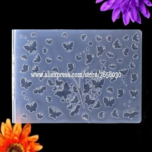 Butterfly Plastic Embossing Folder For Scrapbook DIY Album Card Tool Plastic Template 10.5x14.5cm 8070802