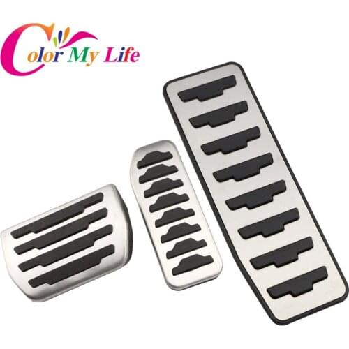 Color My Life Car Gas Pedals Brake Pedal for Land Rover Range Rover Evoque 2012+ Foot Rest Pedal Pad Cover Car Styling