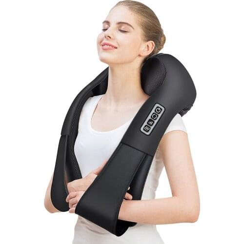 Electric multifunctional cervical spine massager heating neck cervical vertebra waist kneading massage shawl