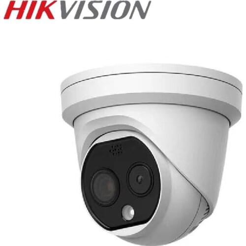 HIKVISION 4MP DS-2TD1217B-3/PA Temperature Screening Thermographic Turret Camera Temperature Accuracy ± 0.5 ° IP66