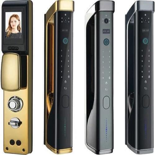 Good Quality Wifi USmart Go Lock Fingerprint Password Key Card Intelligent Smart Door Lock with Peephole HD Camera