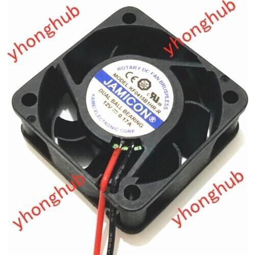 Jamicon KF0415B1HR-R DC 12V 0.17A 40x40x15mm 2-wire Server Cooling Fan