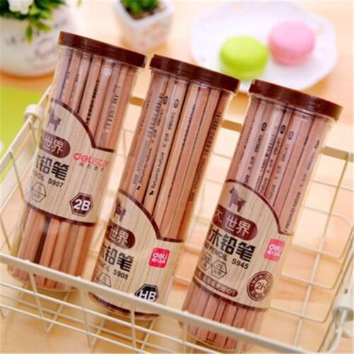 DL Good writing pencil 50 logs, HB/2B/2H six corner stationery pencil gift gifts examination Creative student office stationery