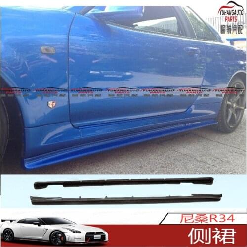 Suit For Parts Auto Are Nissan R34 Gtr Nismo Side Skirt with Carbon Fiber