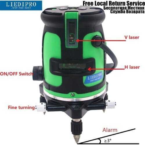 3D Laser Level Green Laser Line Self-Leveling 360 Degree with Digital LCD Laser Receiver Tripod Nivel Laser Tripod
