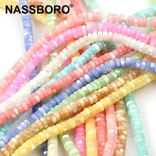 5mm Natural Heishi Beads Small Pear Shell Beads Dyed Shell Beads Pearl Beads Jewelry Making Necklace Earrings Bracelets