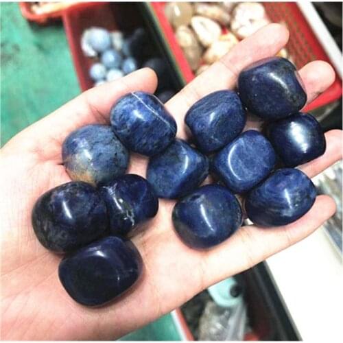 Natural Blue Sodalite Tumbled Crystals Healing Gemstones For Decoration
