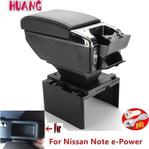 For Nissan Note e-Power Armrest Box car Center Console Storage armrest Box modification accessories with USB interface