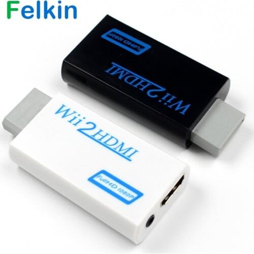 Felkin for Wii to HDMI Converter Adapter Wii to HDMI Wii2HDMI Converter with 3.5mm Audio Cable FullHD 1080P for HDTV Projector