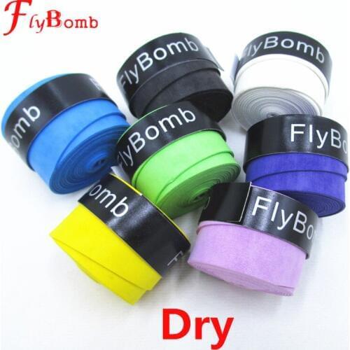FlyBomb 10PCS Badminton Racket OverGrips Dry Anti-skid Sweat Absorbed Wraps Tennis Grips Racquet Overgrip Sweatband L415-10OLB