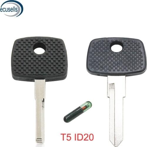 SALE ! Transponder Key Shell Case Fob for-Mercedes Benz With HU64 Uncut Blade With T5 ID20 Glass Chip
