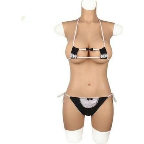 Silicone Bodysuit Breast Form Soft Boobs Fake Vagina G Cup Realistic Bionic Skin CD Transgender Queen Transvestite Mastectomy