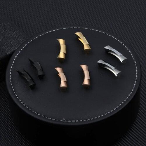 20mm Gap Connection Silver Gold Black Solid Curved End Link Endlink Just For Daytona for role strap Watch Band Rubber Leather
