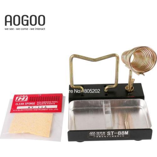 ST-88M Soldering Iron Support Stand Station Metal Base with 1 Sponger