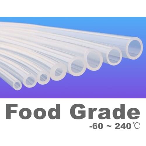 1M 5M 10M Food Grade Clear Transparent Silicone Rubber Hose 2 4 5 6 7 8 9 10 11 12 14 16 mm Flexible Silicone Tube
